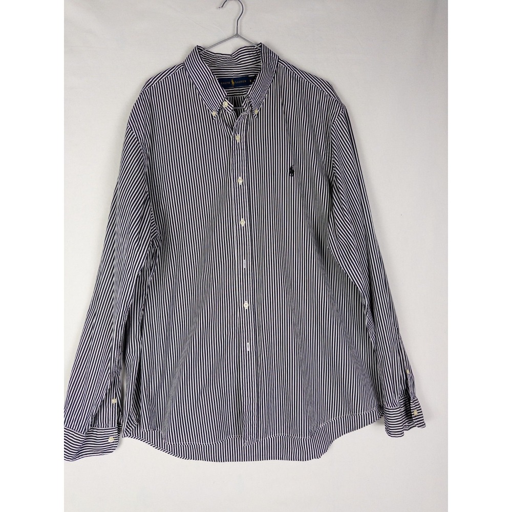 Polo Ralph Lauren Shirt Mens XXL Striped Button Down‎ Casual Classic Pony Cotton
